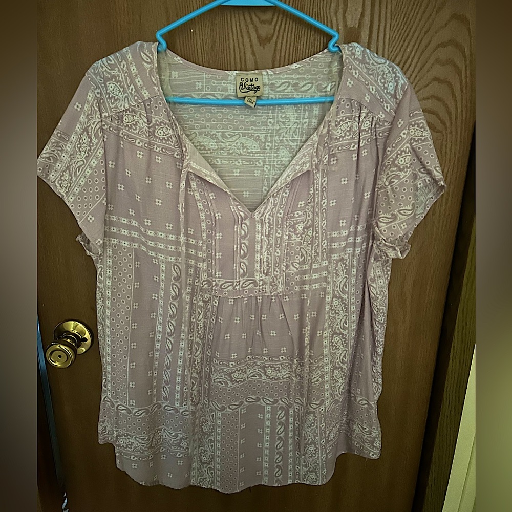 Comp Vintage | Paisley Peasant Top